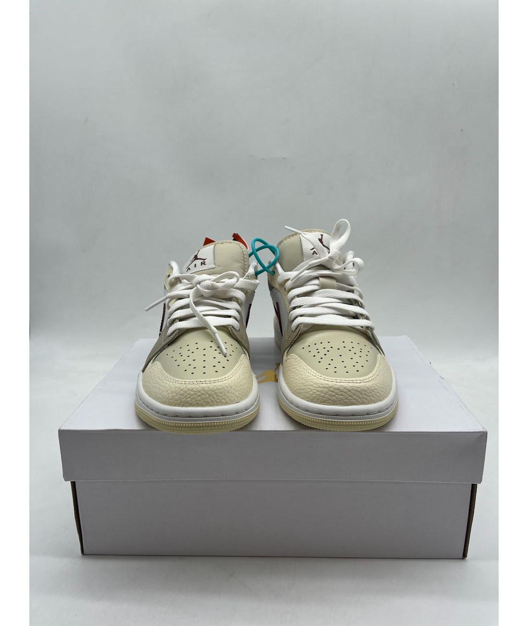 JORDAN Бежевые кожаные кроссовки, фото 2