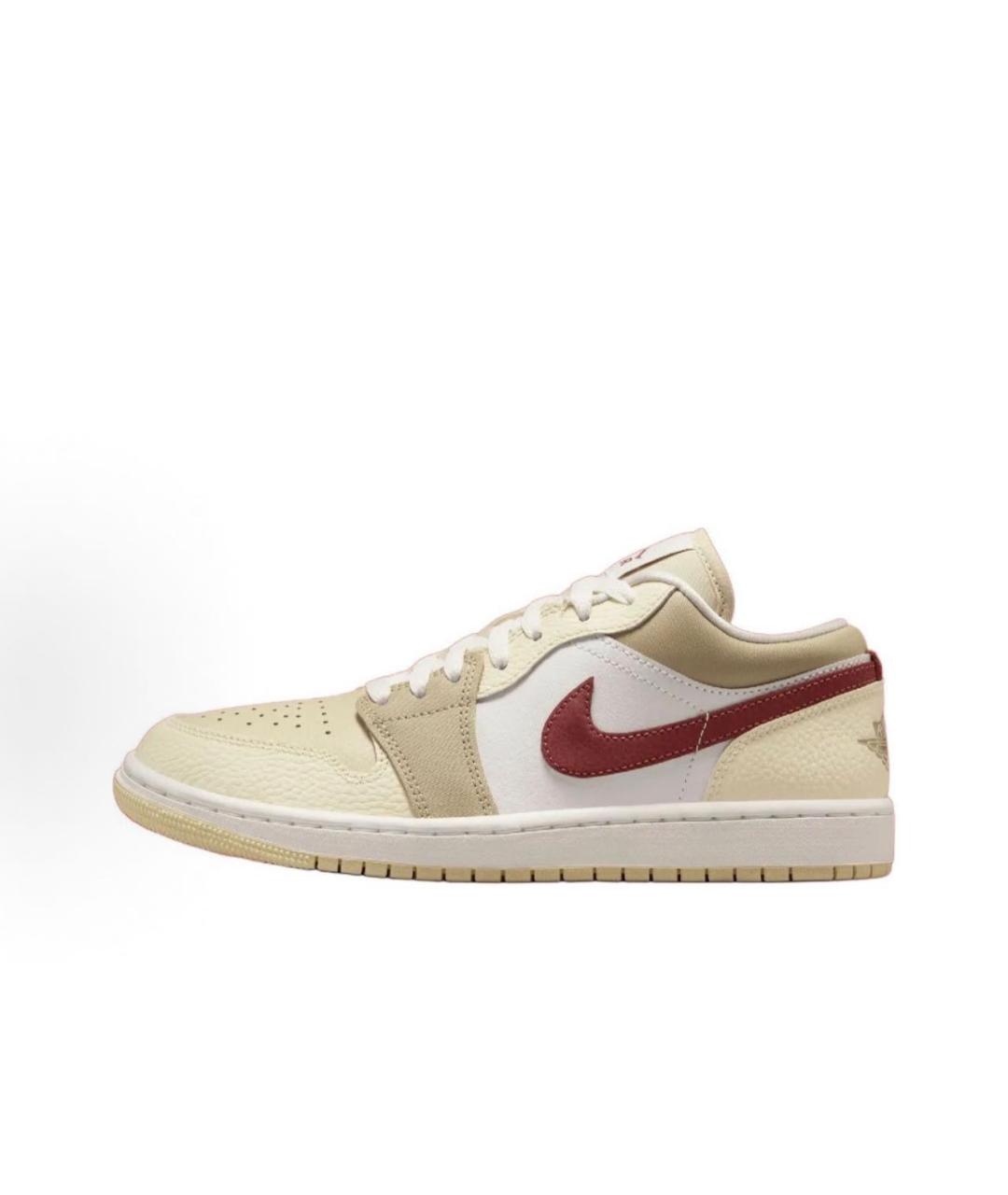 JORDAN Бежевые кожаные кроссовки, фото 9