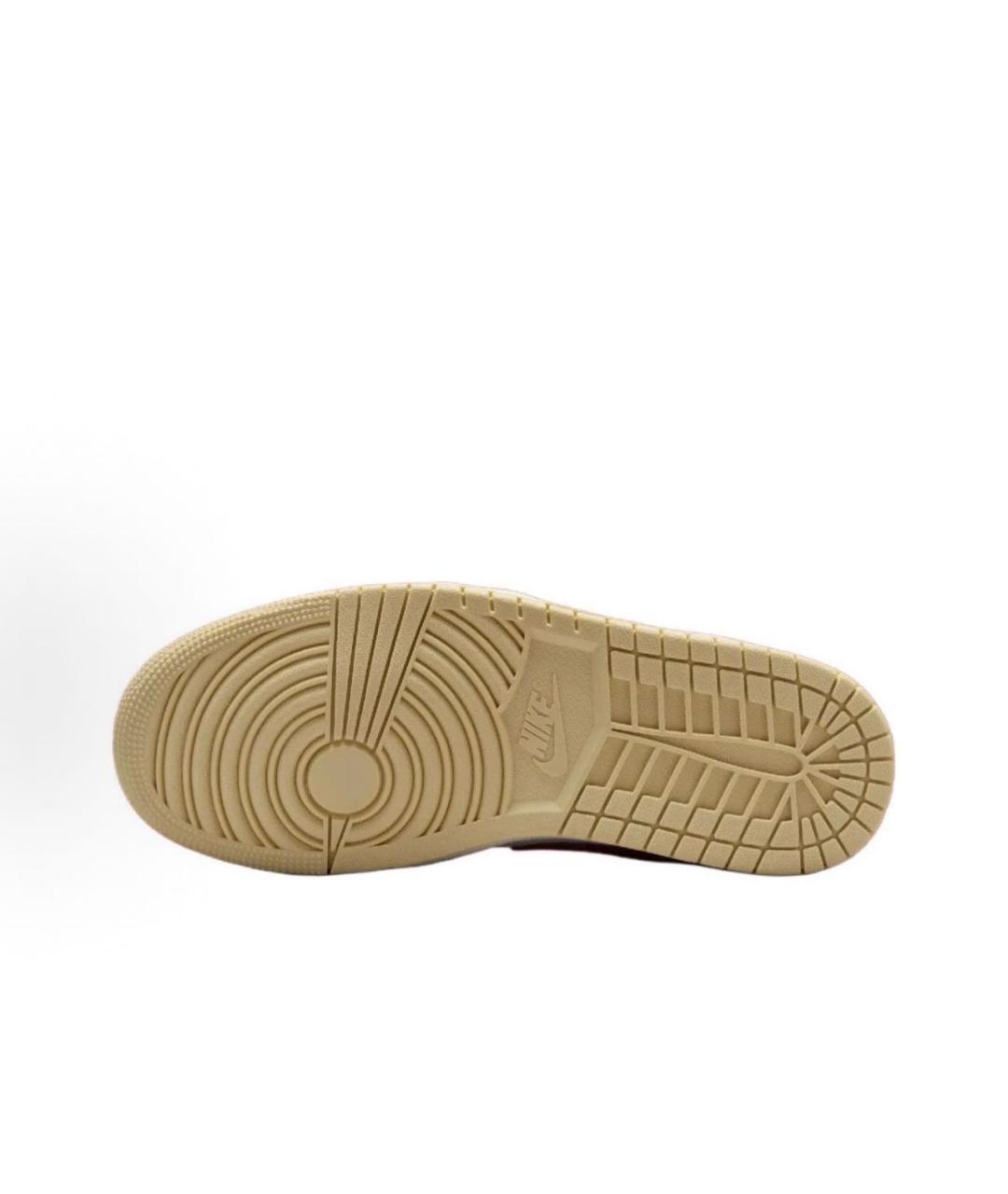 JORDAN Бежевые кожаные кроссовки, фото 8