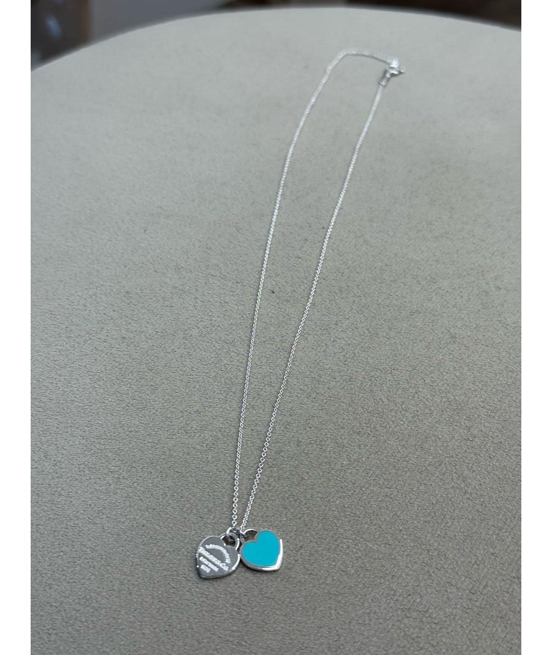 TIFFANY&CO Бирюзовая серебряная подвеска, фото 2