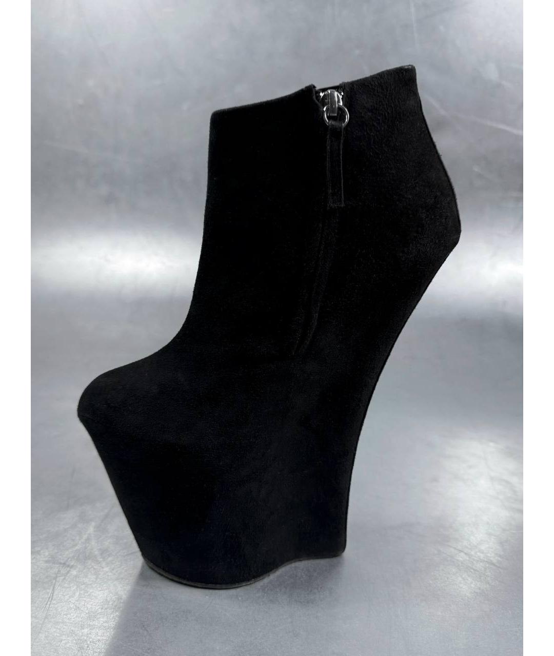 GIUSEPPE ZANOTTI DESIGN Черные замшевые ботильоны, фото 3