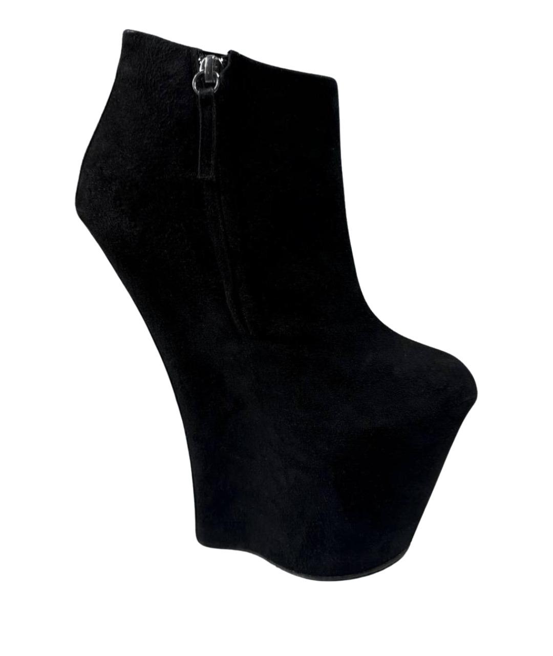 GIUSEPPE ZANOTTI DESIGN Черные замшевые ботильоны, фото 1