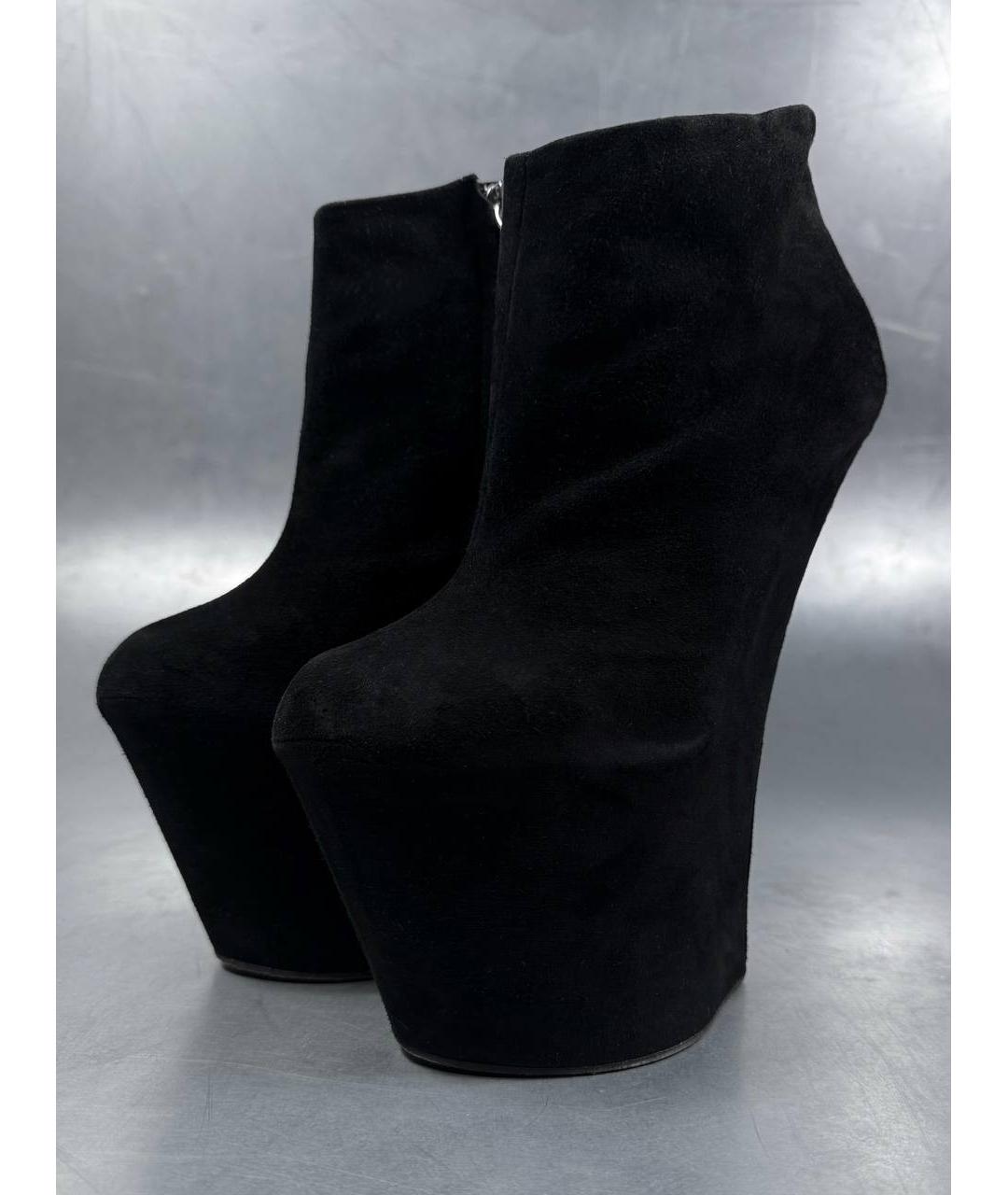 GIUSEPPE ZANOTTI DESIGN Черные замшевые ботильоны, фото 2