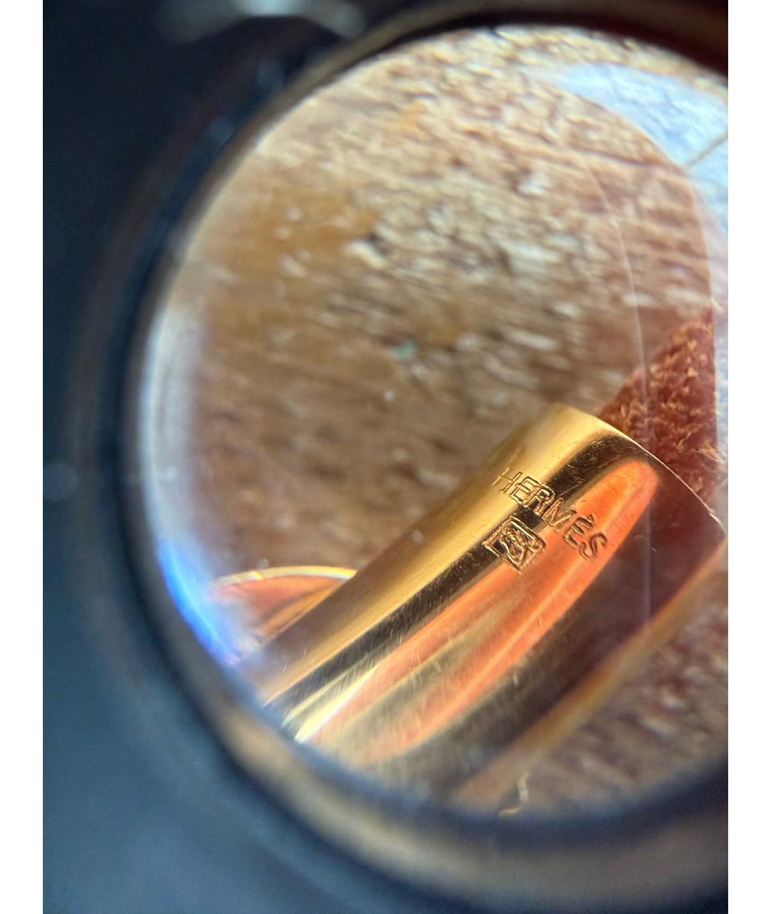 HERMES Золотой кожаный чокер, фото 5