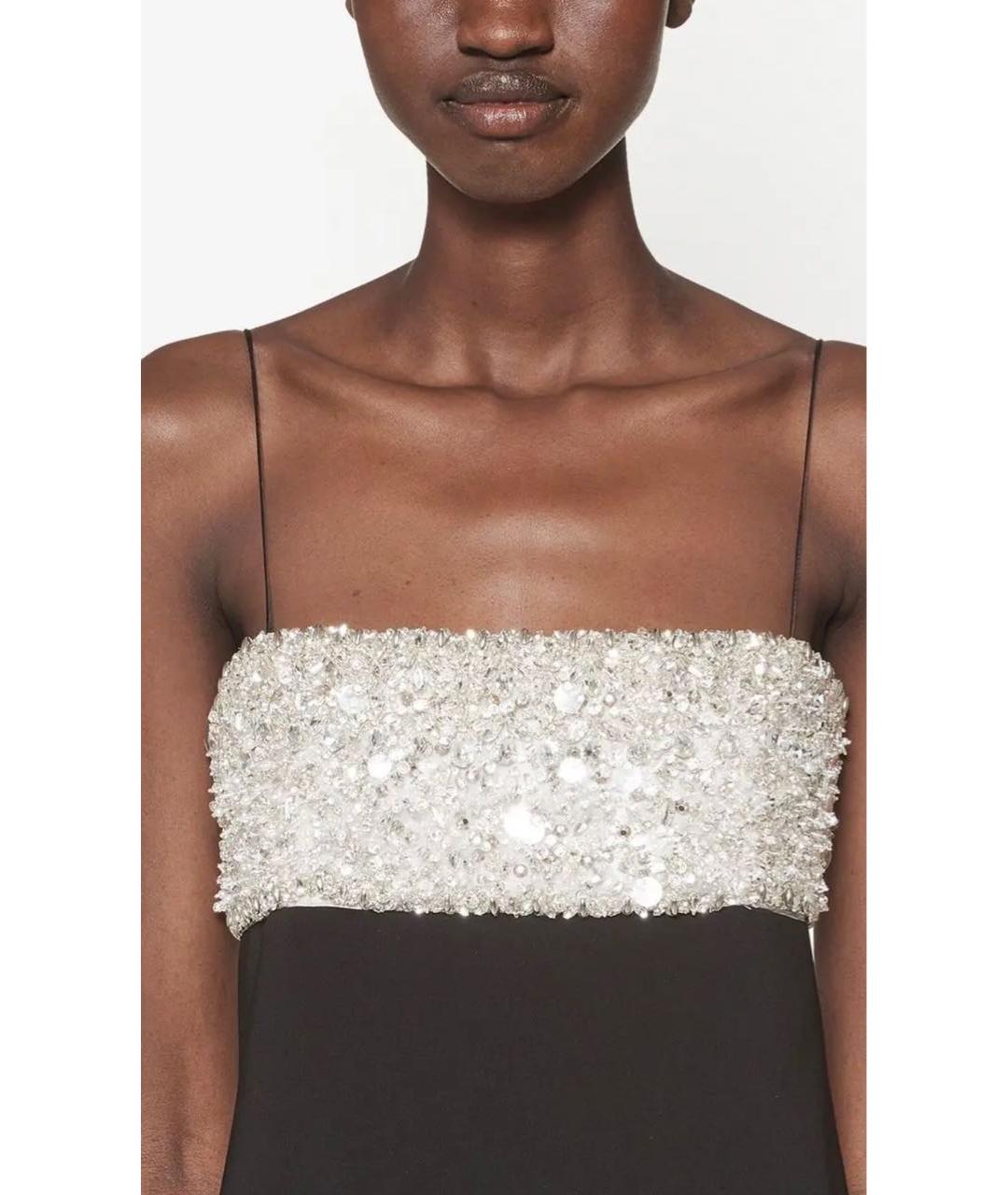 MIU MIU Черное полиэстеровое вечернее платье, фото 3