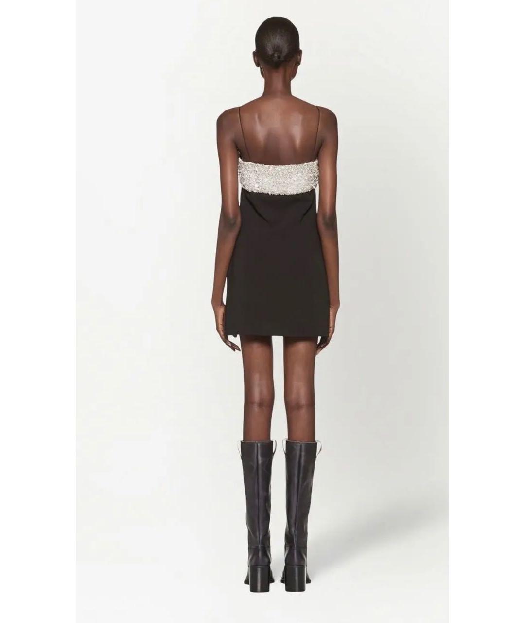 MIU MIU Черное полиэстеровое вечернее платье, фото 4