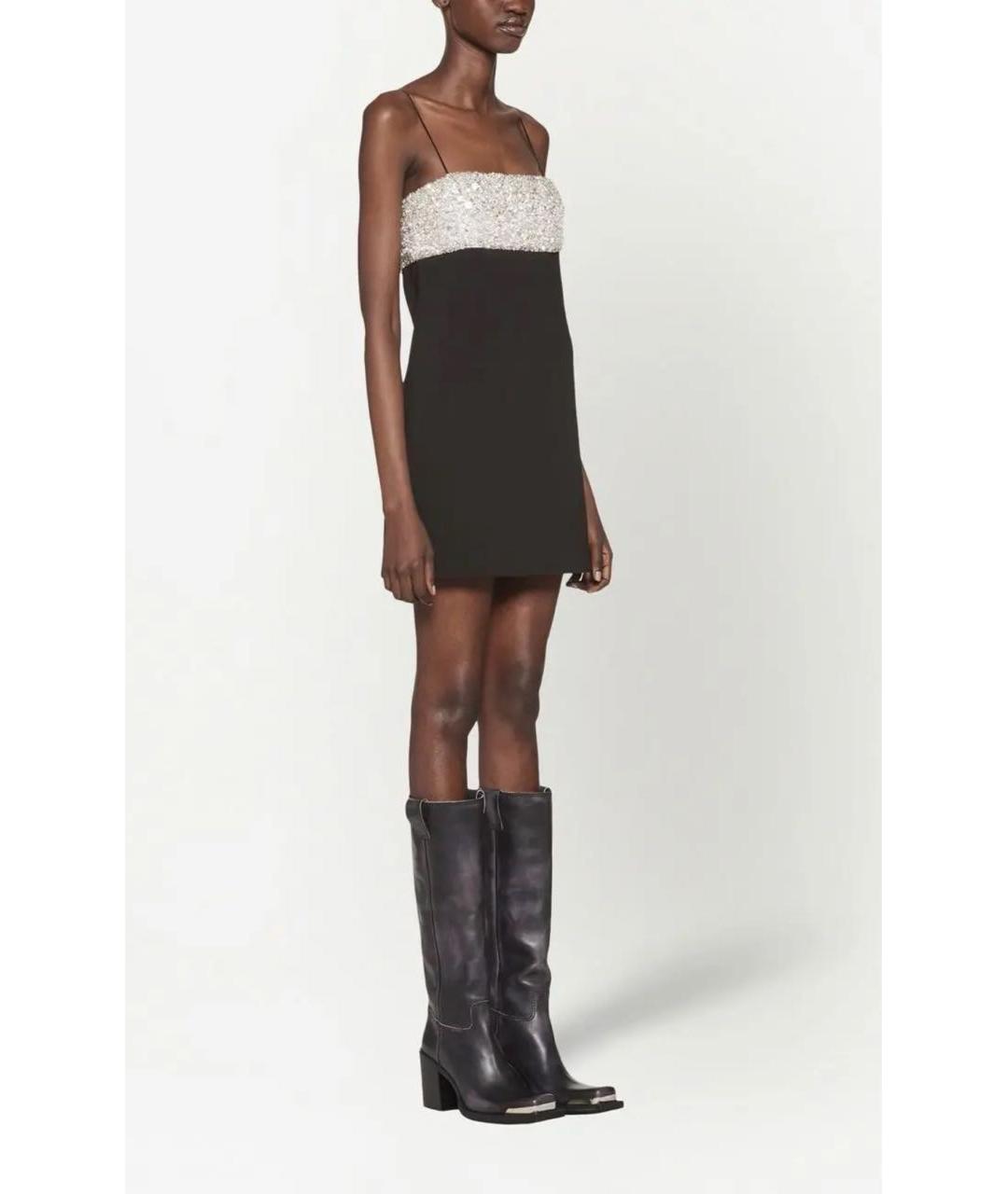 MIU MIU Черное полиэстеровое вечернее платье, фото 2