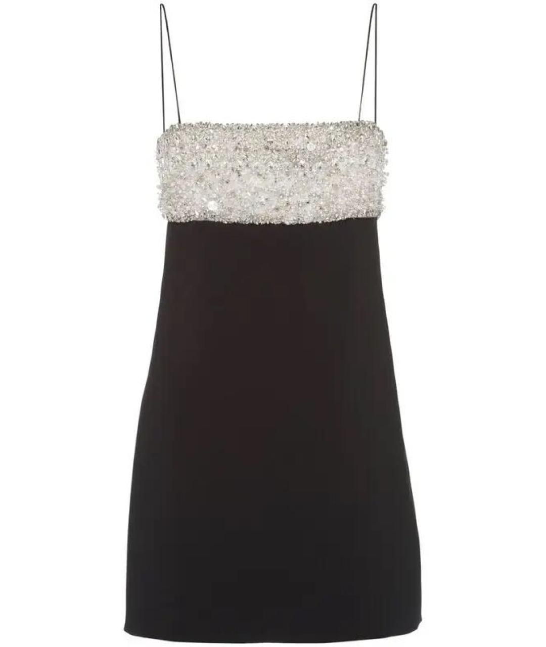 MIU MIU Черное полиэстеровое вечернее платье, фото 5