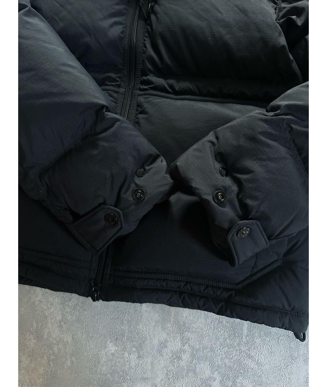 STONE ISLAND Черный полиамидовый пуховик, фото 4