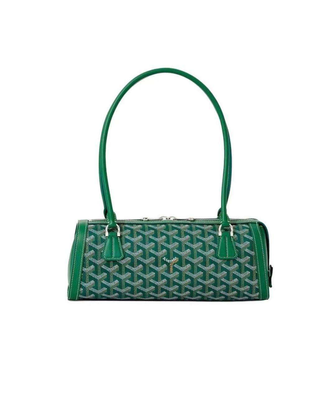 GOYARD Зеленая сумка с короткими ручками, фото 6