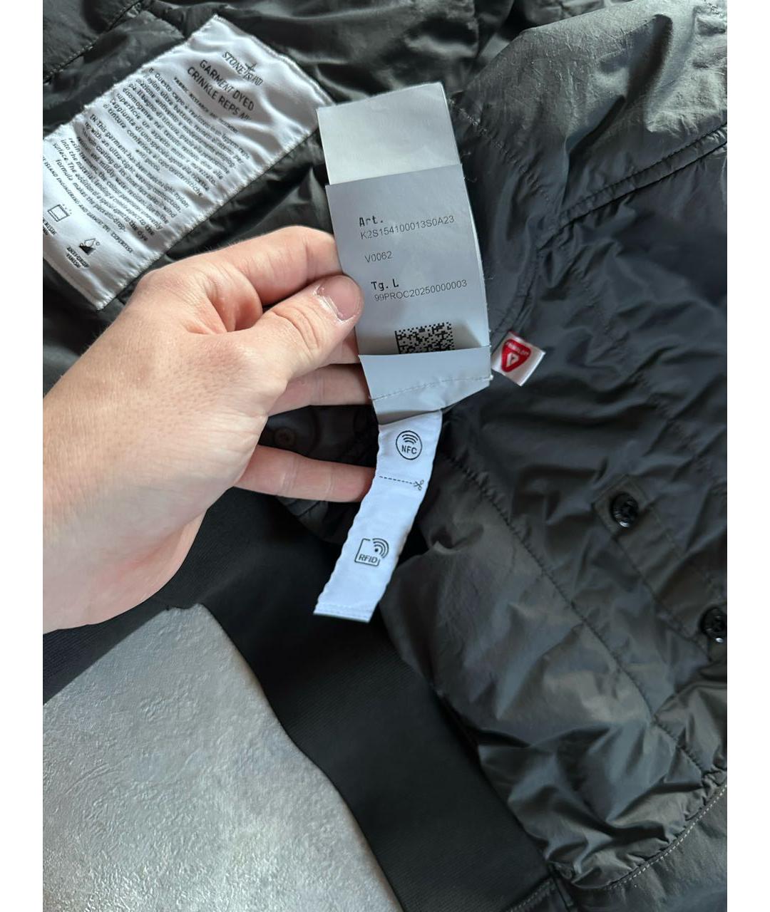 STONE ISLAND Хаки полиамидовый пуховик, фото 7