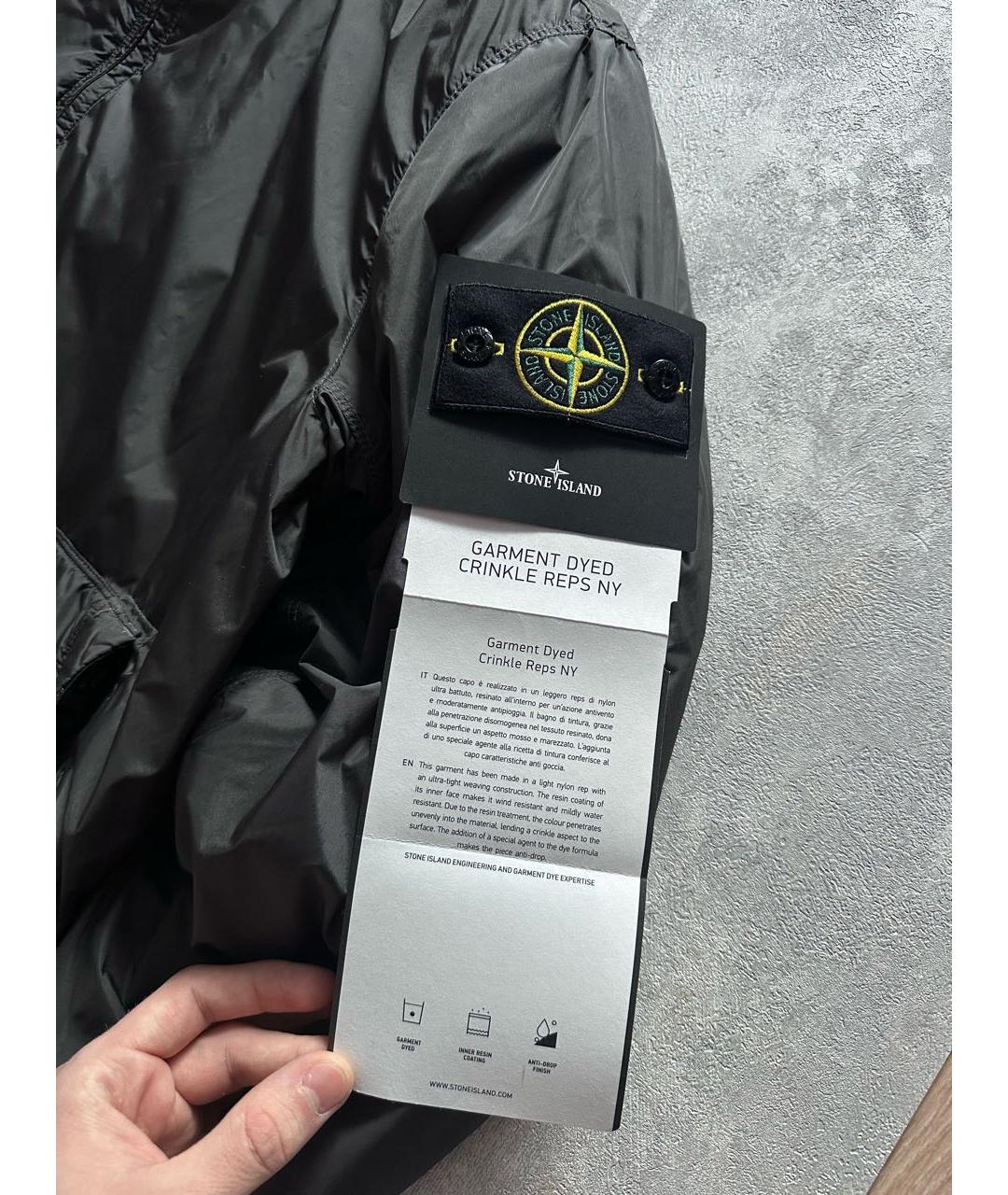 STONE ISLAND Хаки полиамидовый пуховик, фото 2