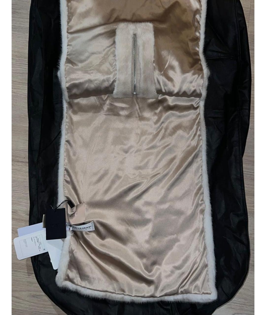 LORO PIANA Бежевый меховой жилет, фото 5