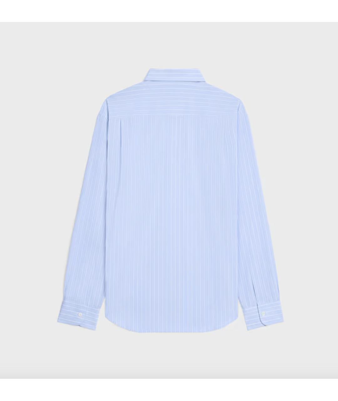 CELINE Голубая хлопковая рубашка, фото 2