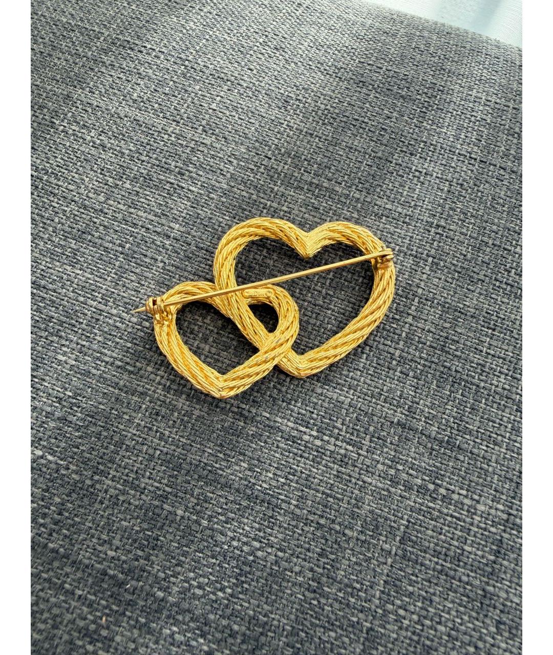 CHRISTIAN DIOR Золотая позолоченная булавка / брошь, фото 2