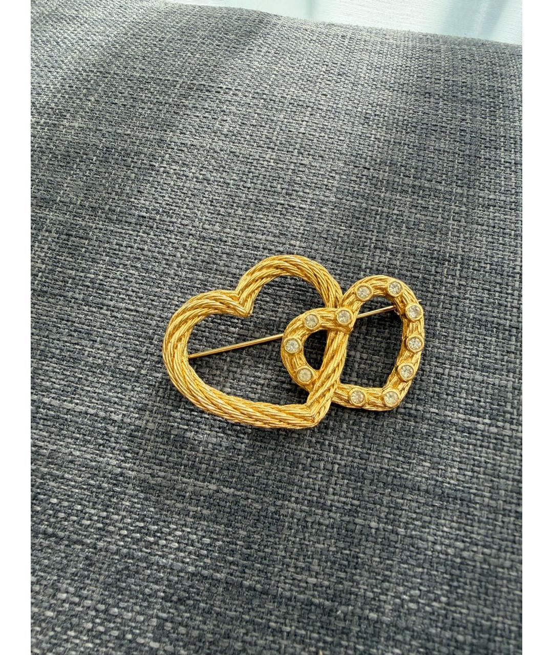 CHRISTIAN DIOR Золотая позолоченная булавка / брошь, фото 6