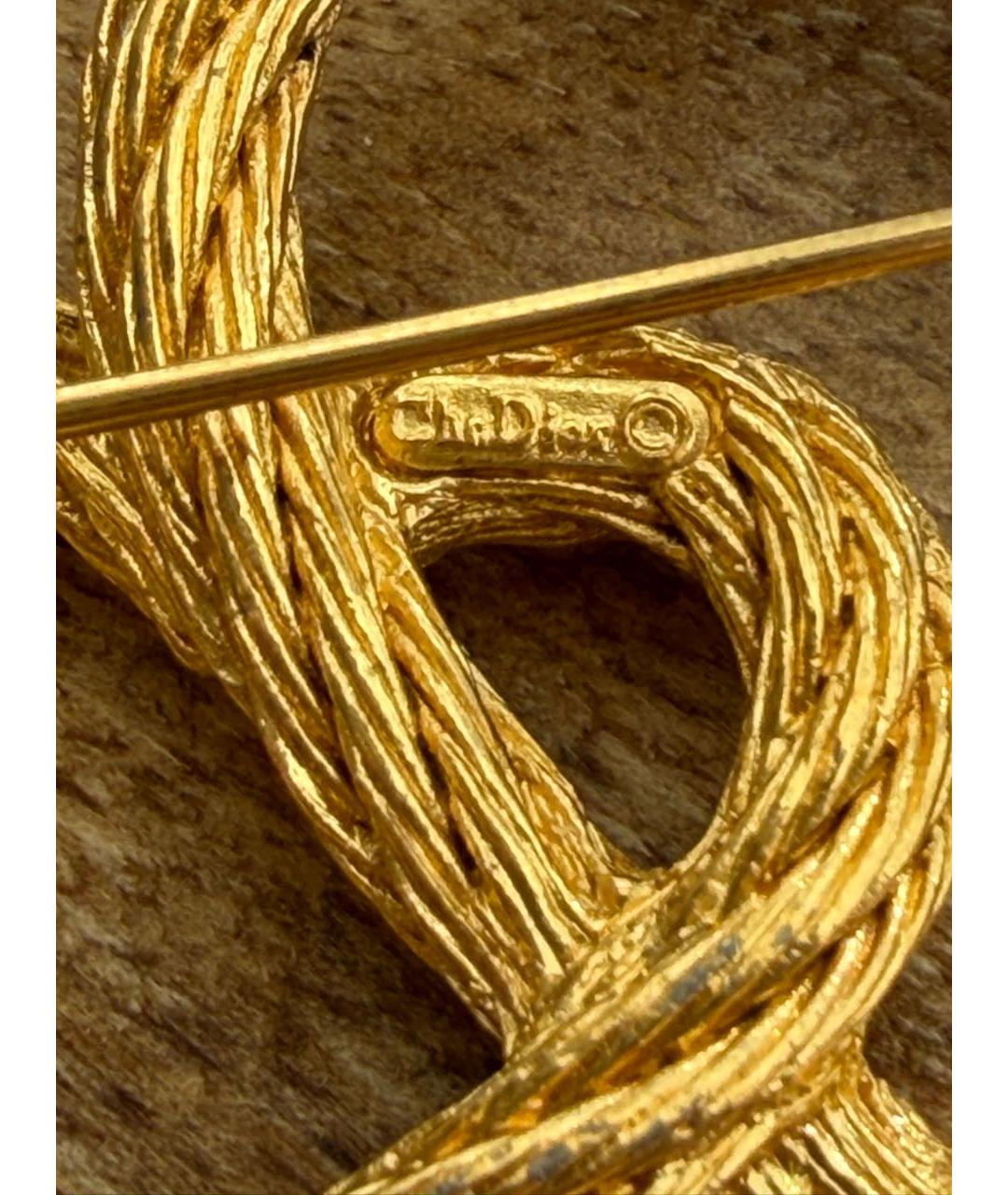 CHRISTIAN DIOR Золотая позолоченная булавка / брошь, фото 3