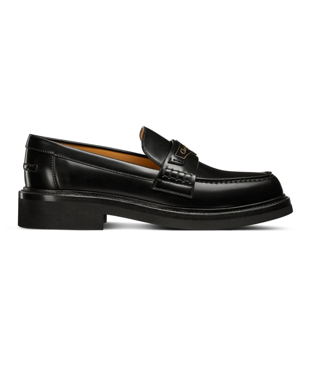 CHRISTIAN DIOR Черные кожаные лоферы, фото 9