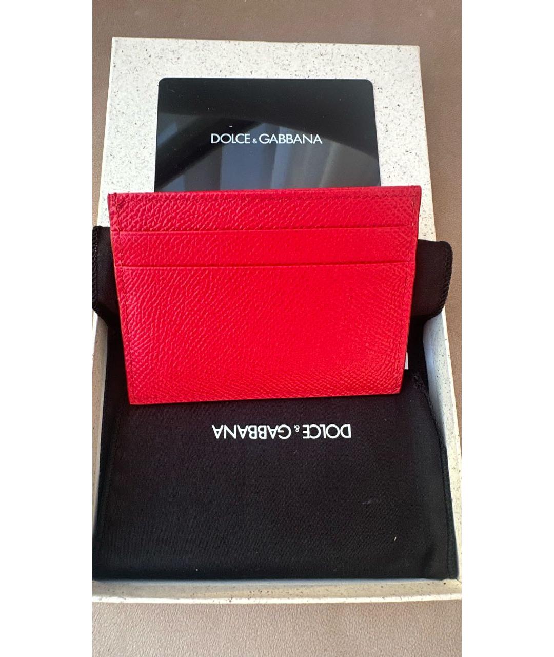 DOLCE&GABBANA Красный кожаный кардхолдер, фото 2