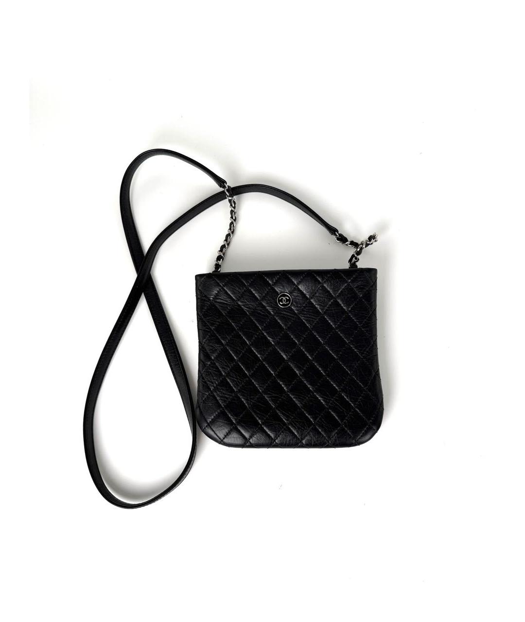 CHANEL Черная кожаная сумка через плечо, фото 9