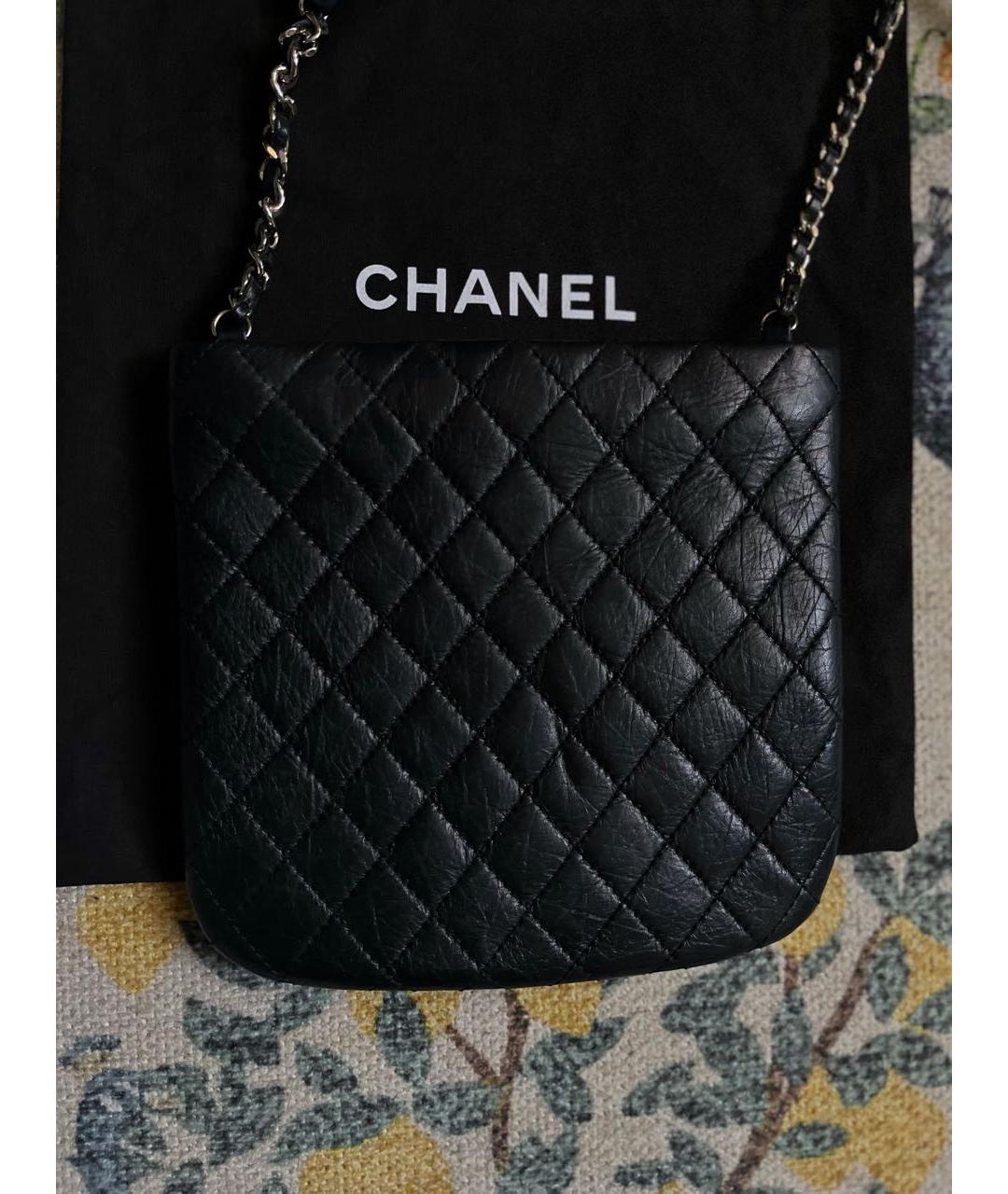 CHANEL Черная кожаная сумка через плечо, фото 4