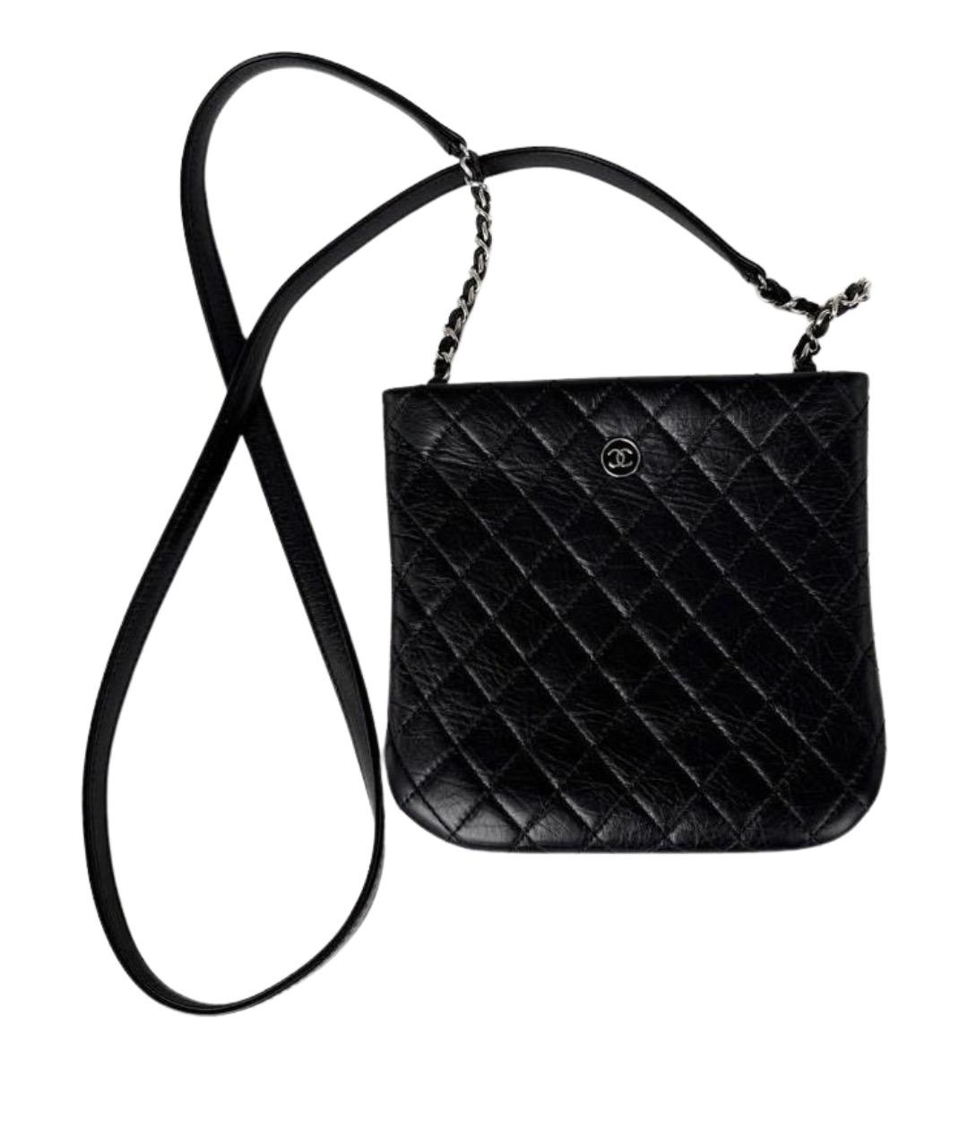 CHANEL Черная кожаная сумка через плечо, фото 1
