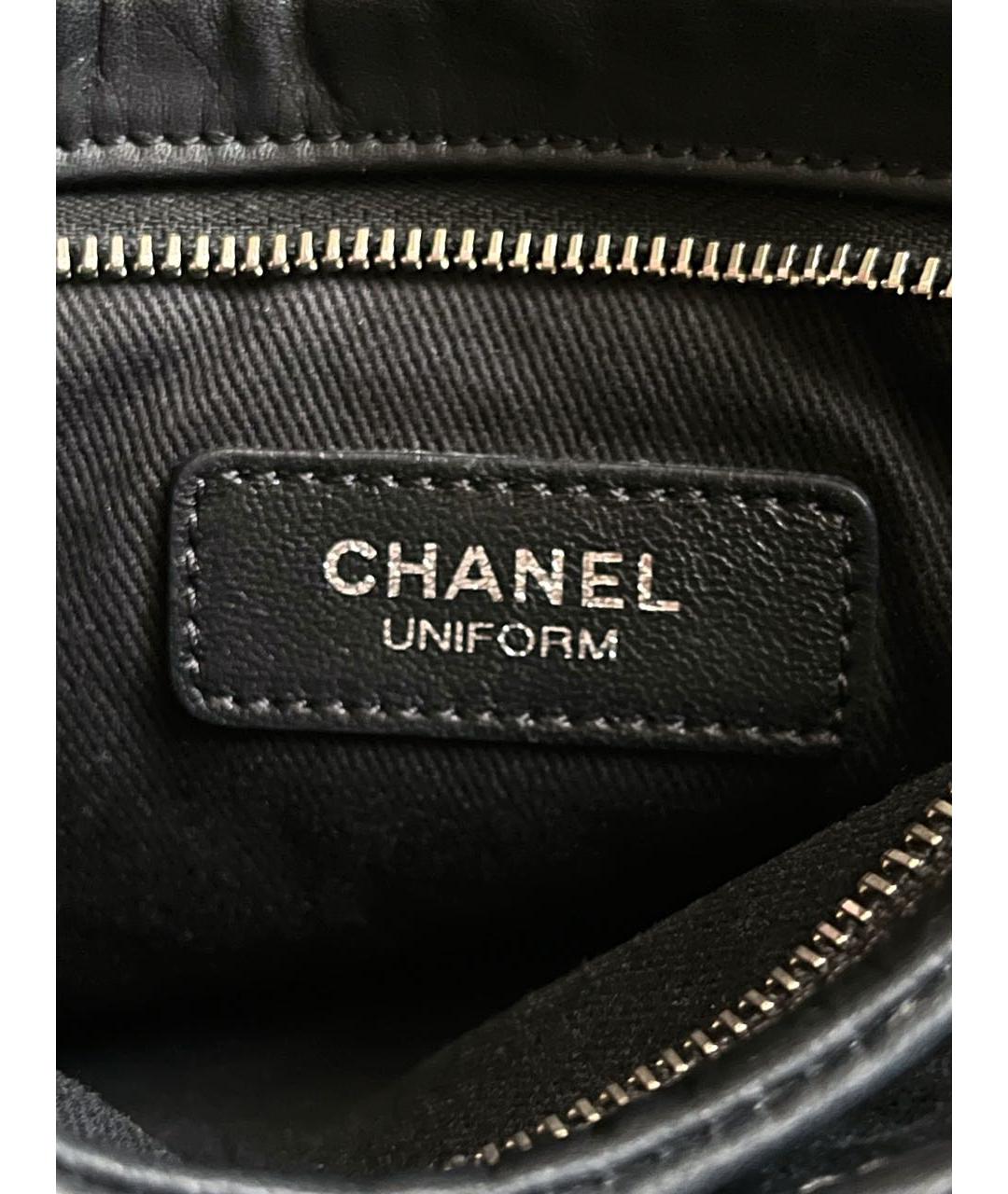 CHANEL Черная кожаная сумка через плечо, фото 6