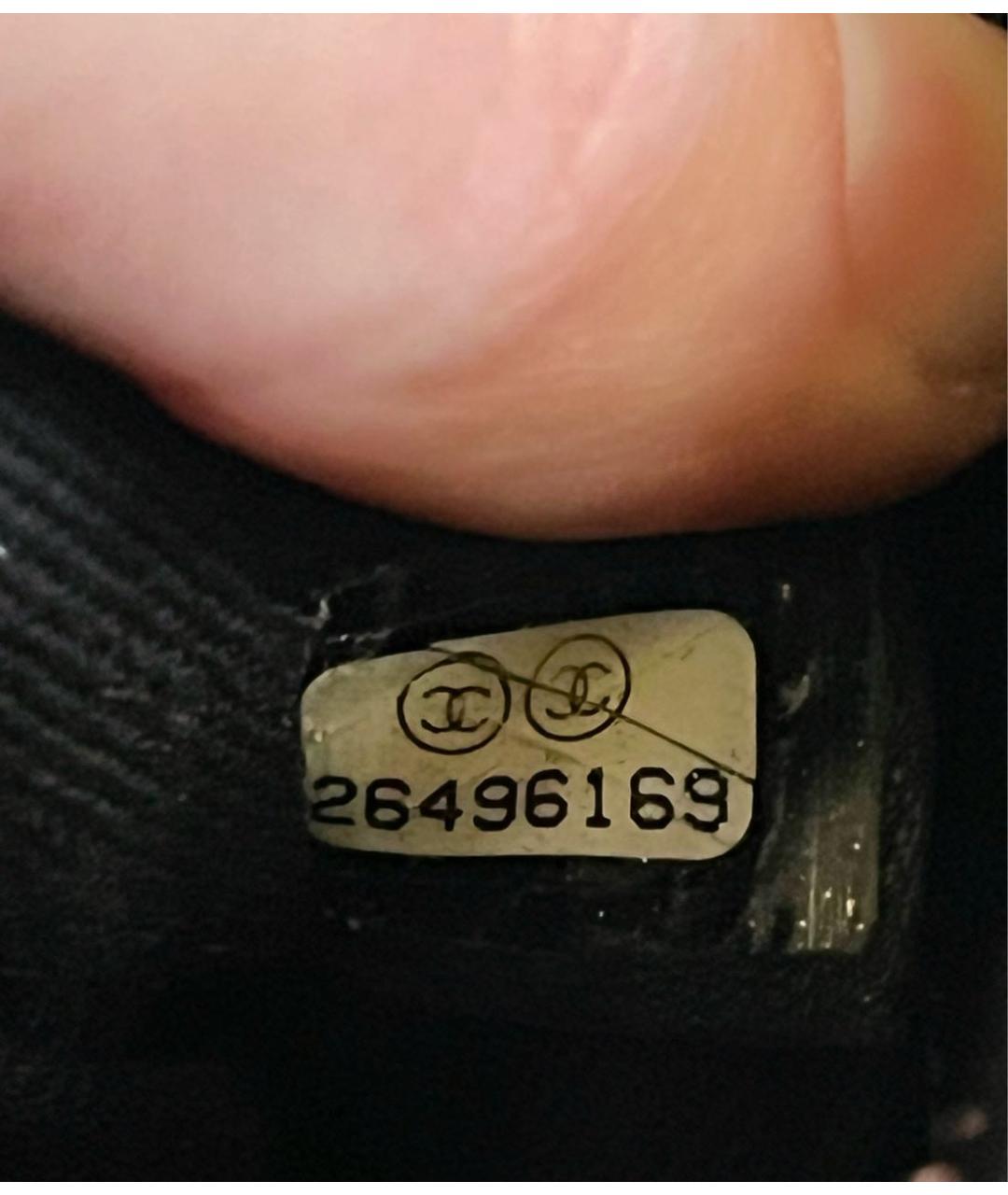 CHANEL Черная кожаная сумка через плечо, фото 7