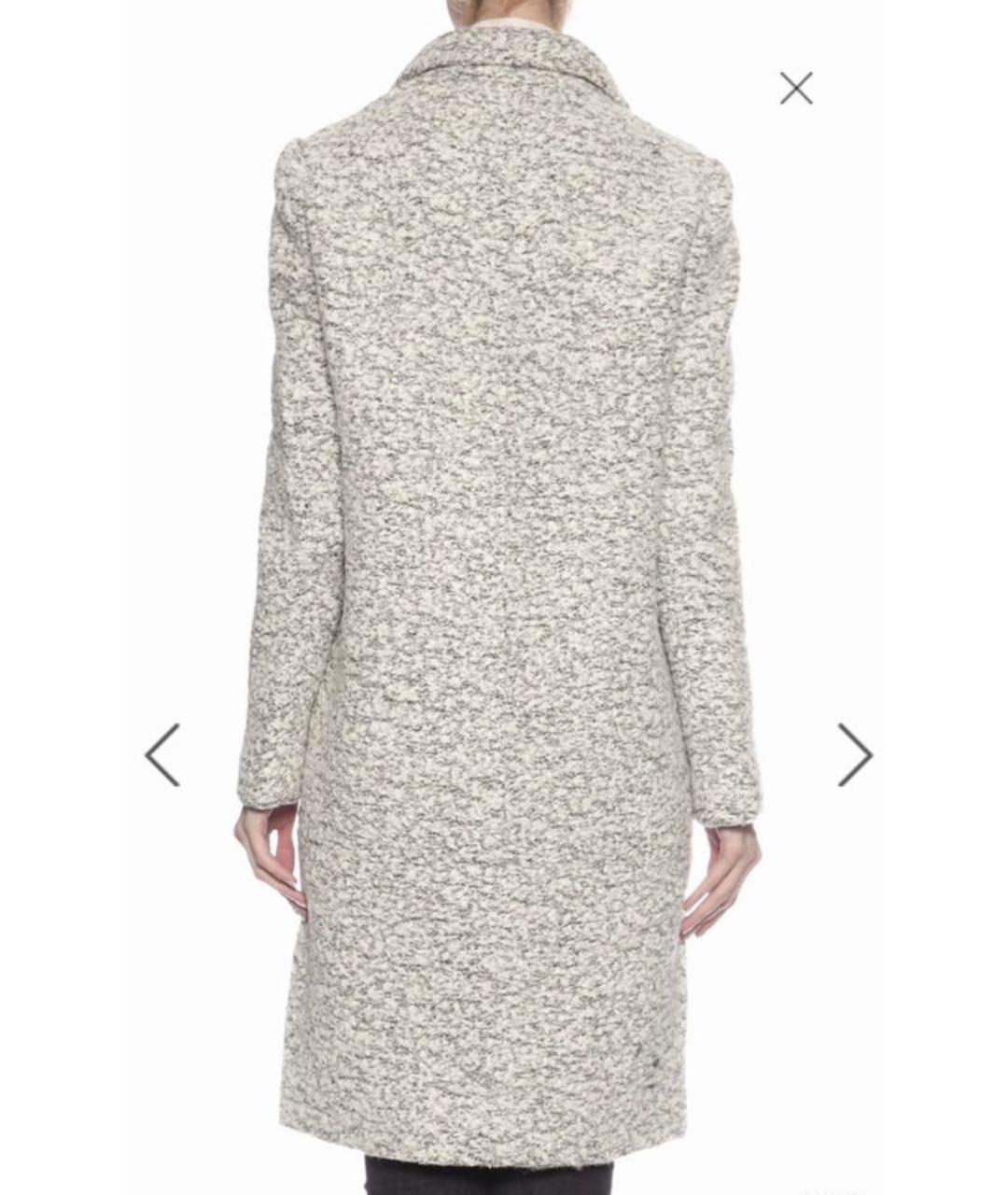 MAJE Белое шерстяное пальто, фото 6