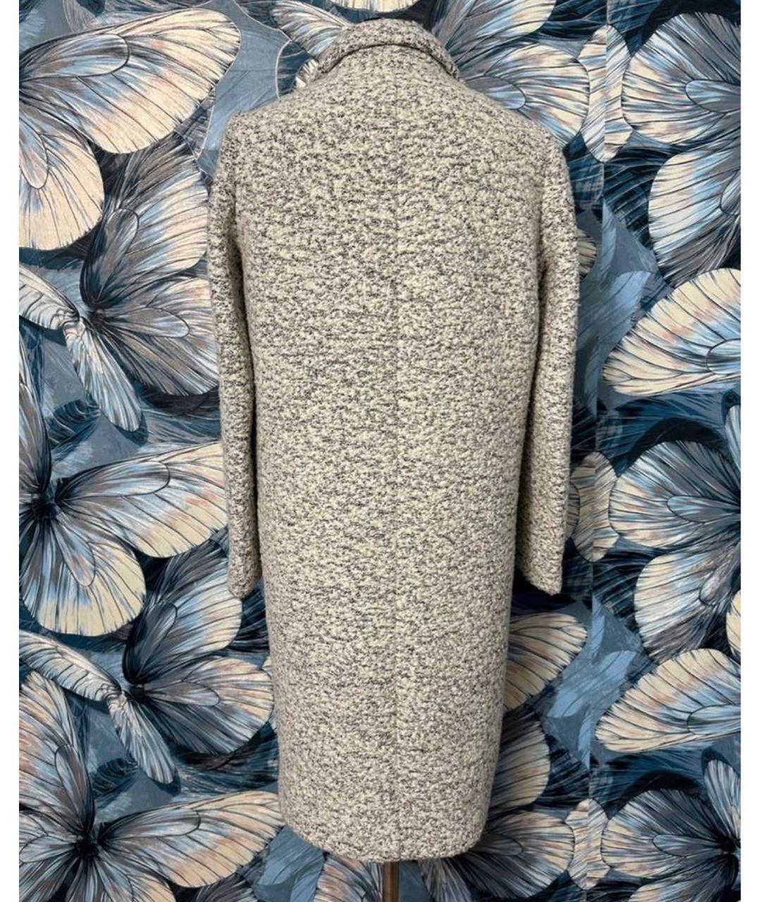 MAJE Белое шерстяное пальто, фото 2