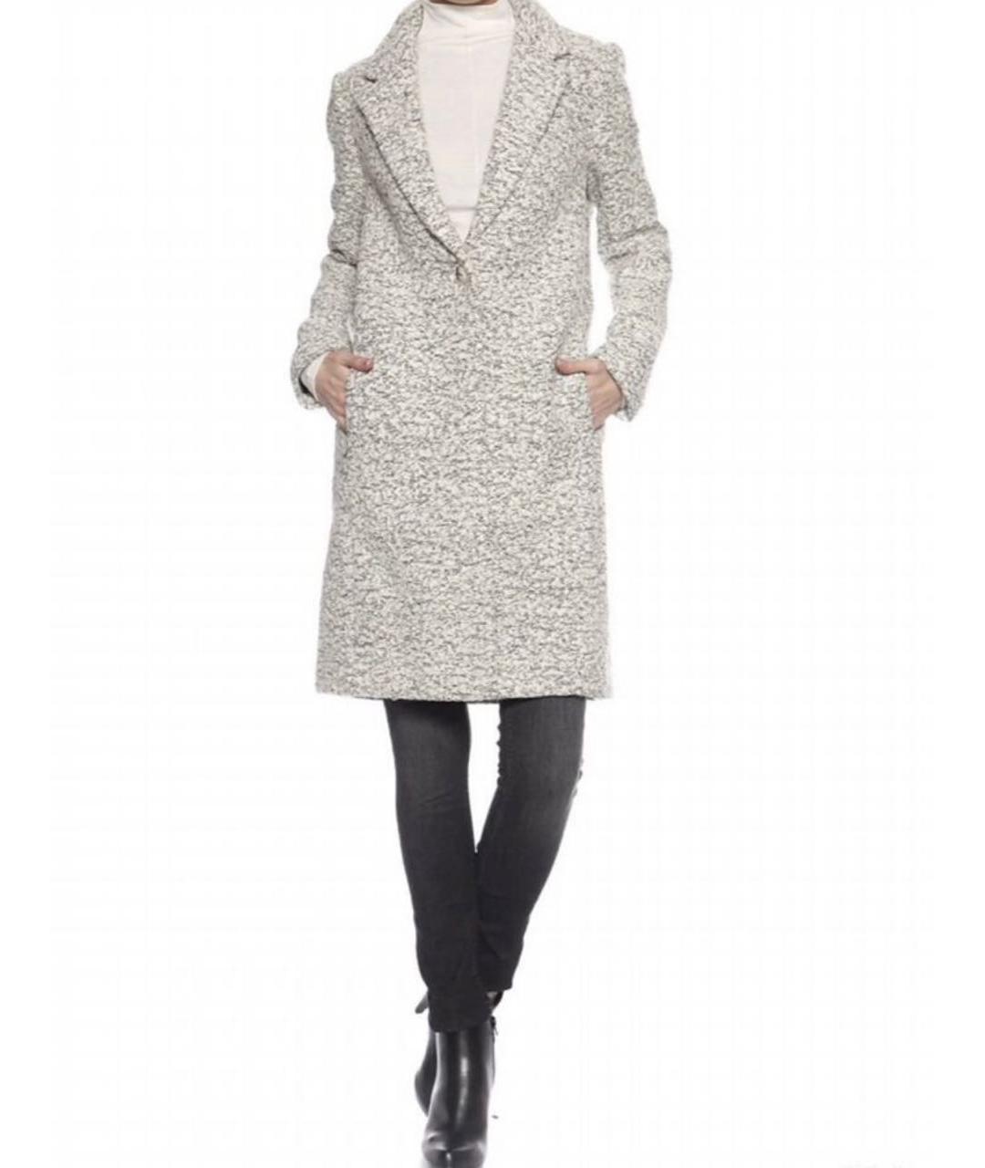 MAJE Белое шерстяное пальто, фото 8