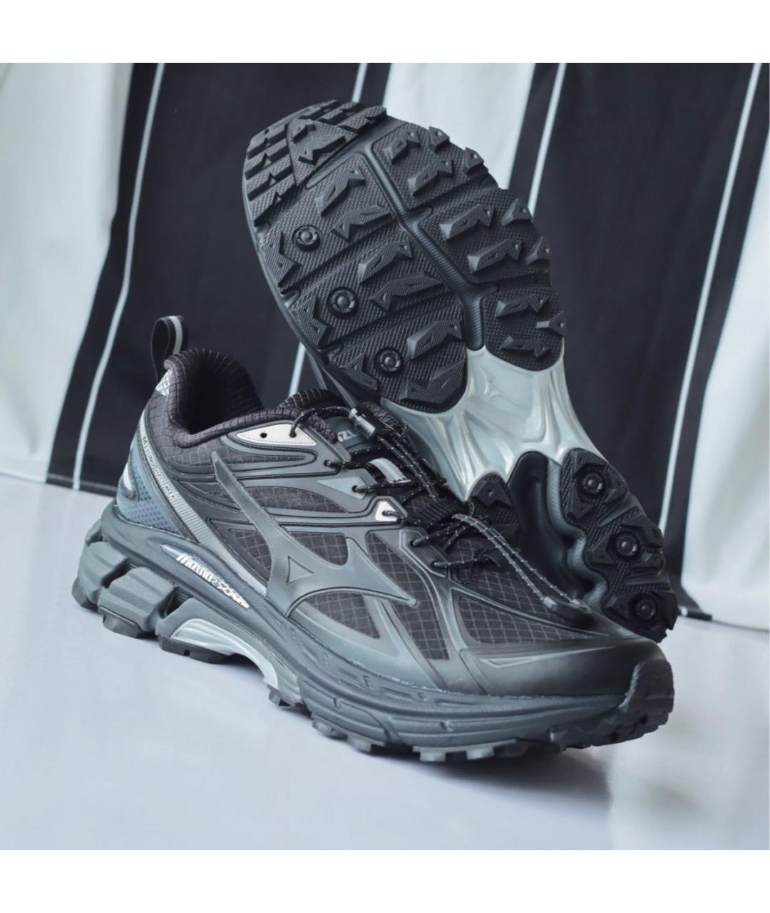 MIZUNO Черные текстильные низкие кроссовки / кеды, фото 7