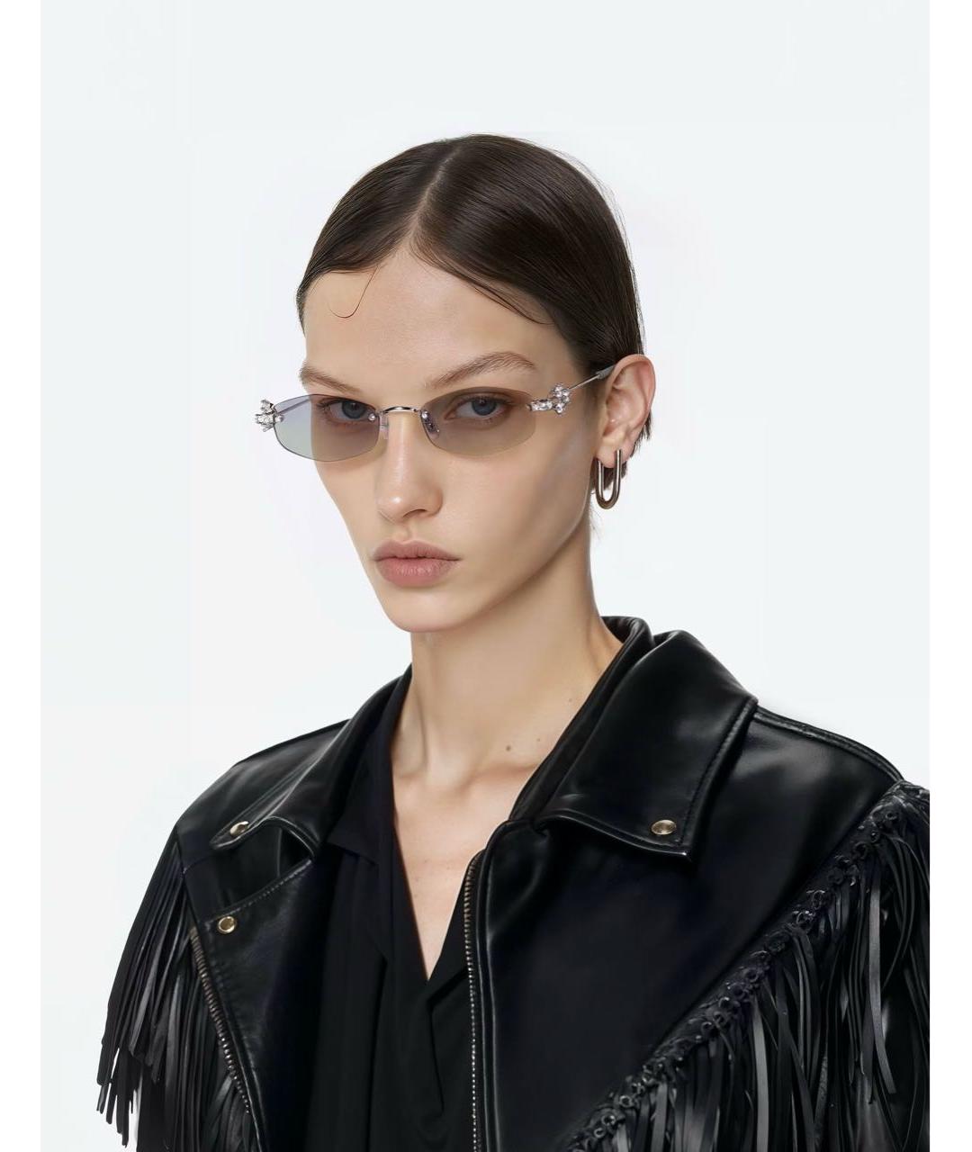 GENTLE MONSTER Серебряные металлические солнцезащитные очки, фото 3