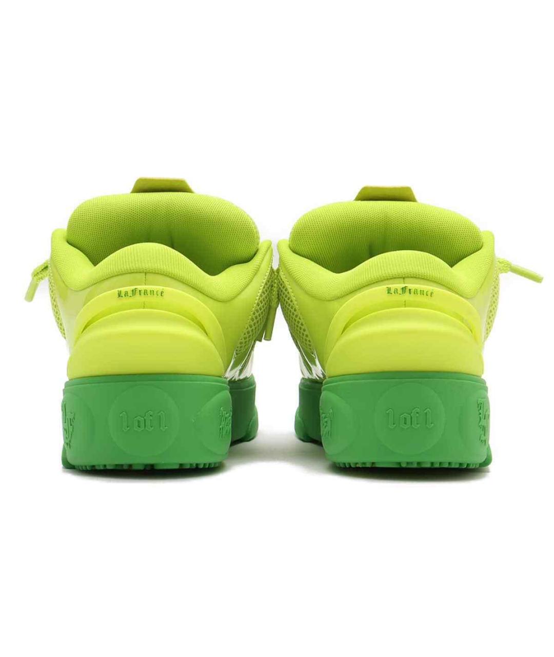 PUMA Зеленые текстильные низкие кроссовки / кеды, фото 4