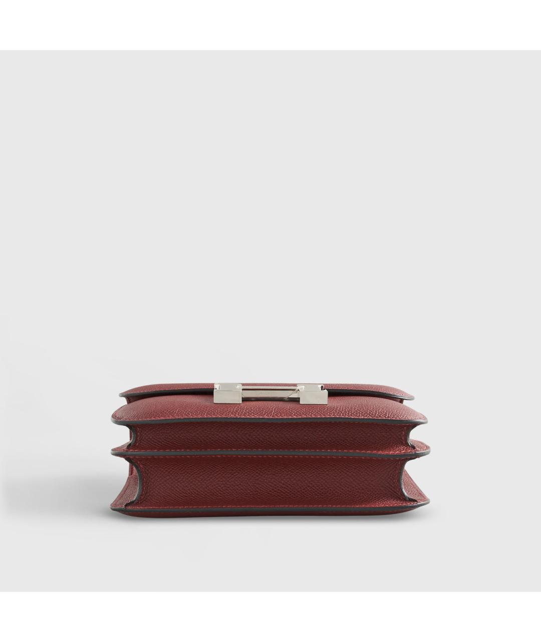 HERMES Бордовая кожаная сумка через плечо, фото 5