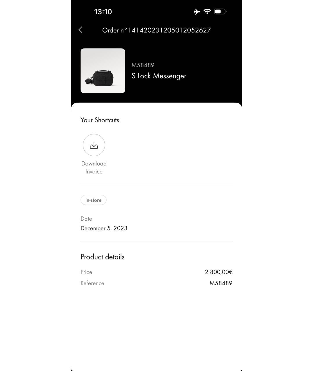 LOUIS VUITTON Антрацитовая кожаная сумка на плечо, фото 8