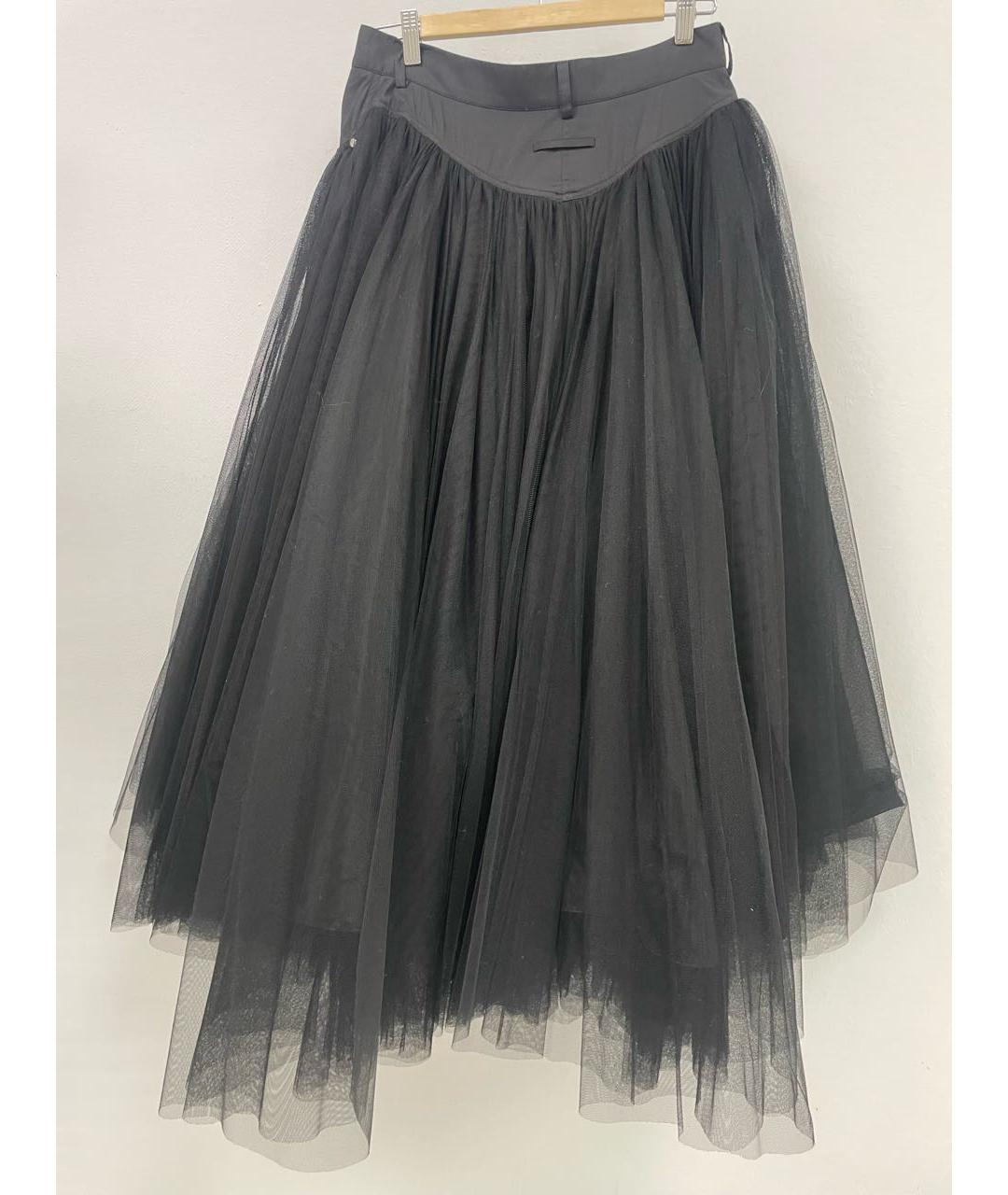 JEAN PAUL GAULTIER Черная полиамидовая юбка миди, фото 2