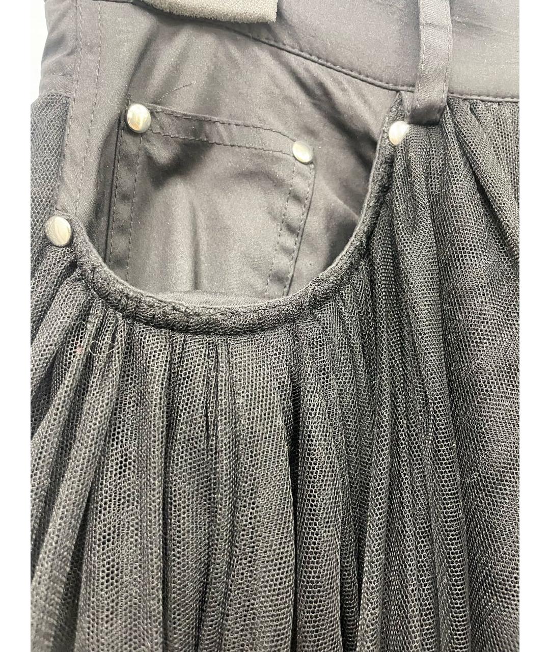 JEAN PAUL GAULTIER Черная полиамидовая юбка миди, фото 4