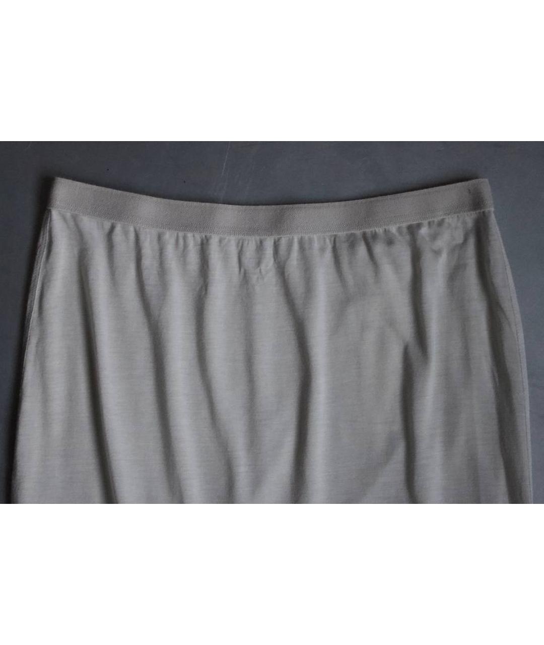 RICK OWENS Белая вискозная юбка макси, фото 2