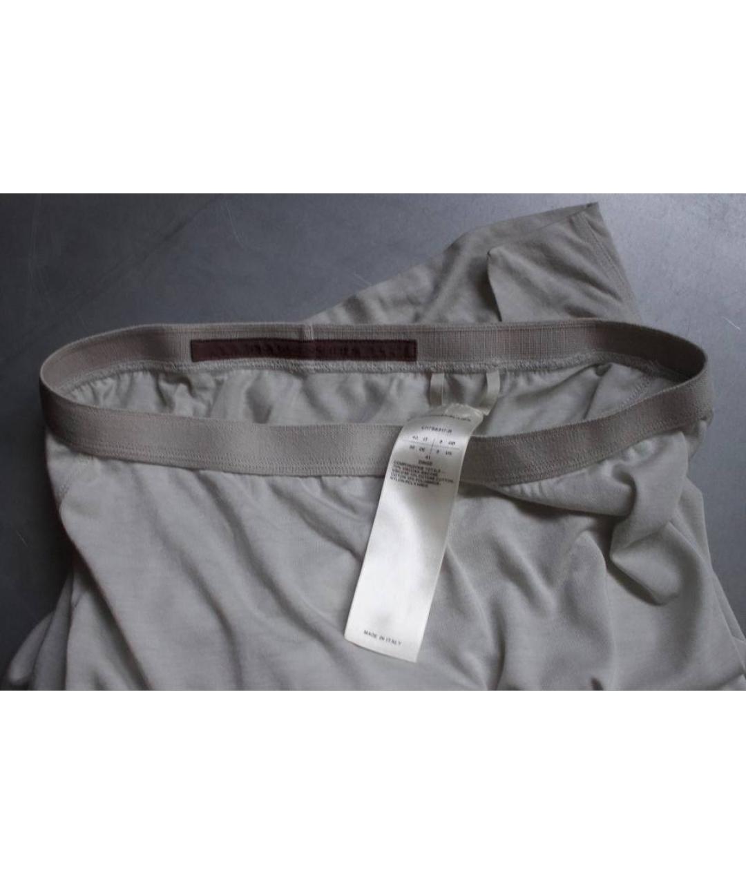 RICK OWENS Белая вискозная юбка макси, фото 3