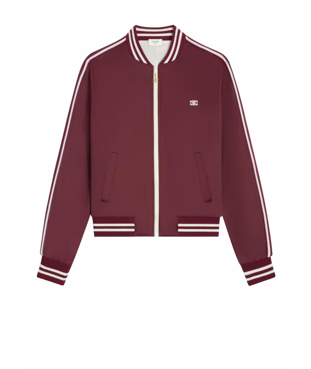CELINE Бордовая полиамидовая куртка, фото 1