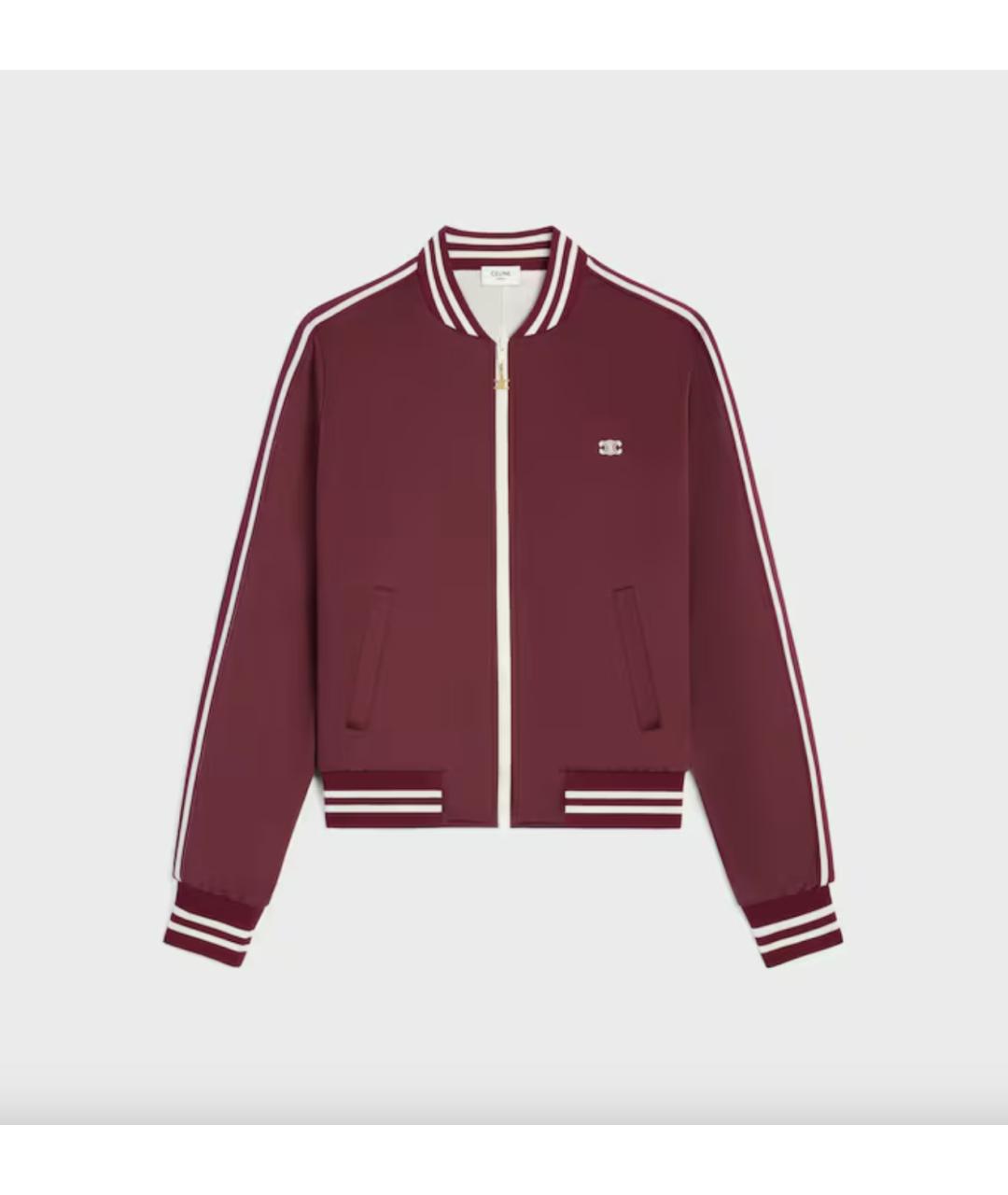 CELINE Бордовая полиамидовая куртка, фото 5