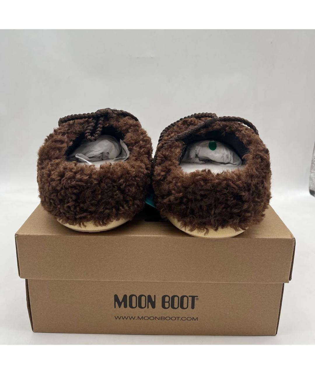 MOON BOOT Коричневые текстильные полусапоги, фото 5