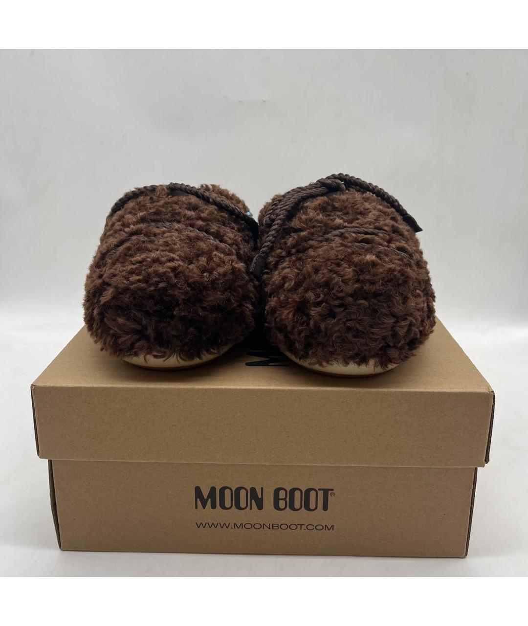 MOON BOOT Коричневые текстильные полусапоги, фото 3