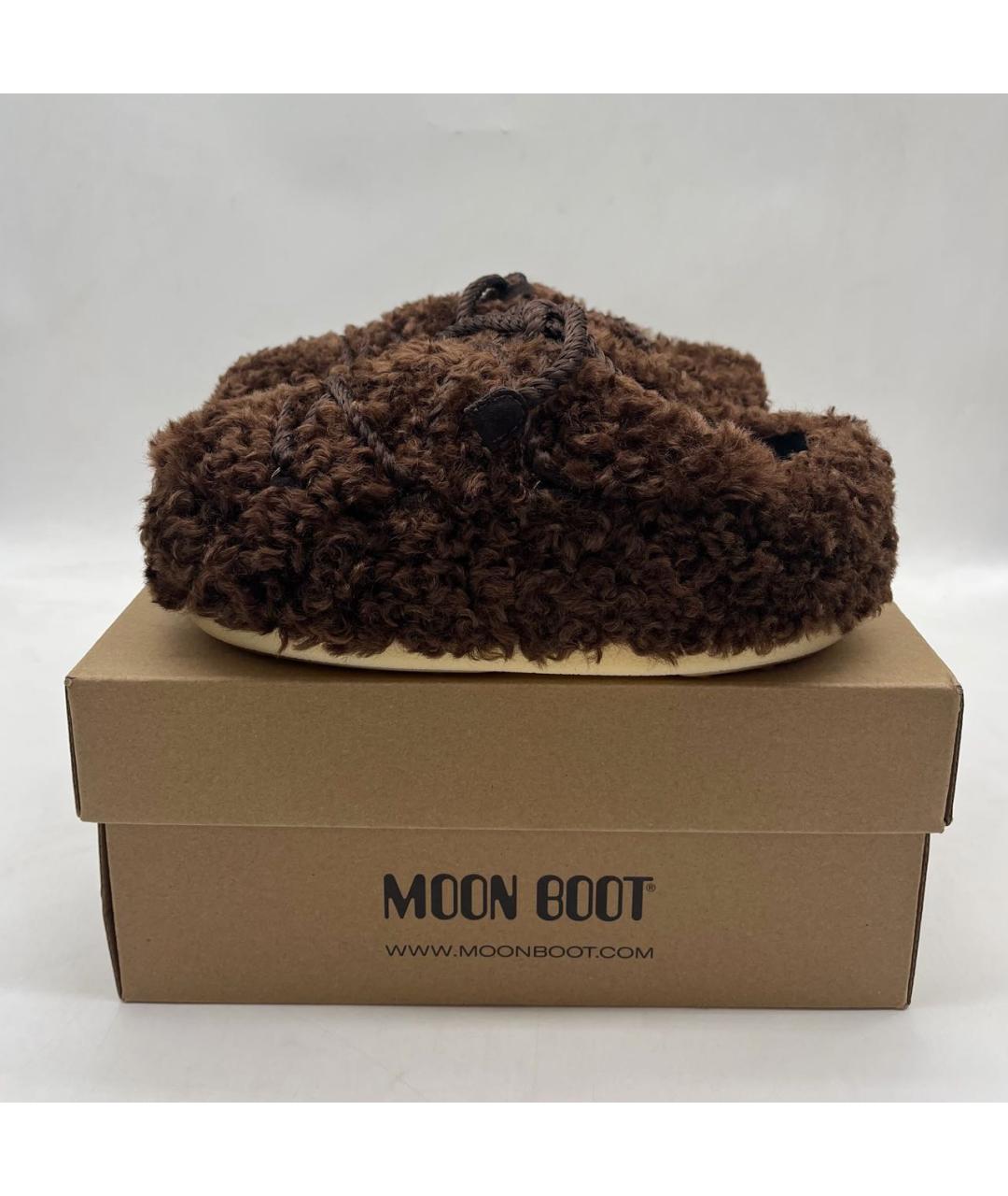 MOON BOOT Коричневые текстильные полусапоги, фото 6