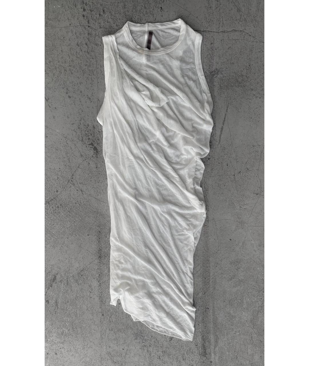 RICK OWENS Белое вискозное повседневное платье, фото 7