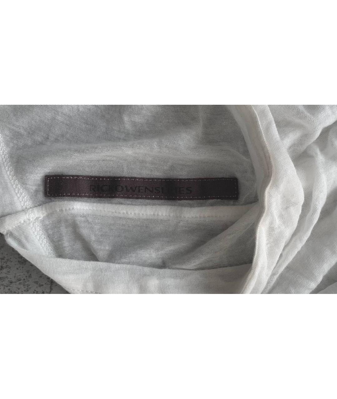 RICK OWENS Белое вискозное повседневное платье, фото 4