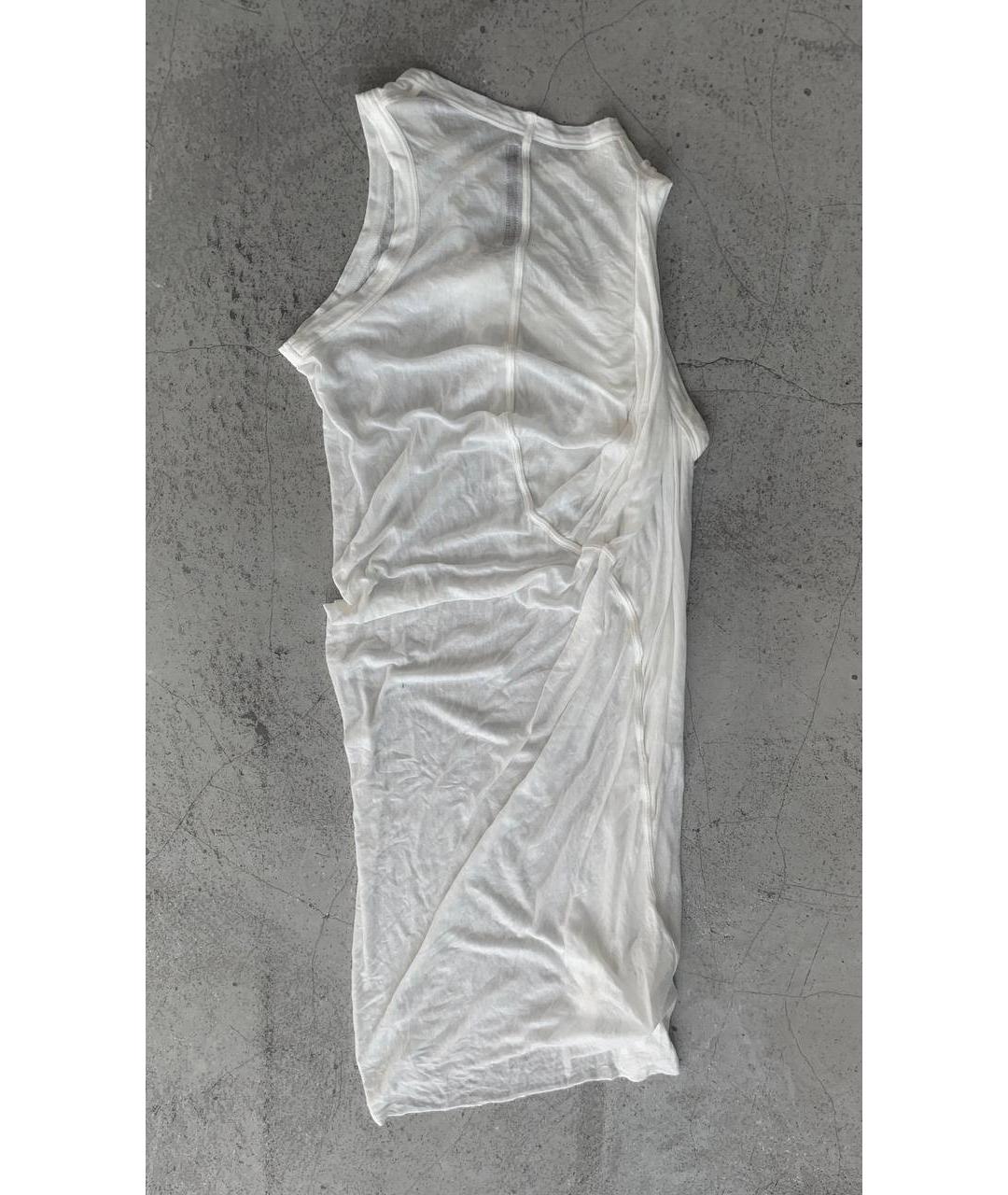 RICK OWENS Белое вискозное повседневное платье, фото 2