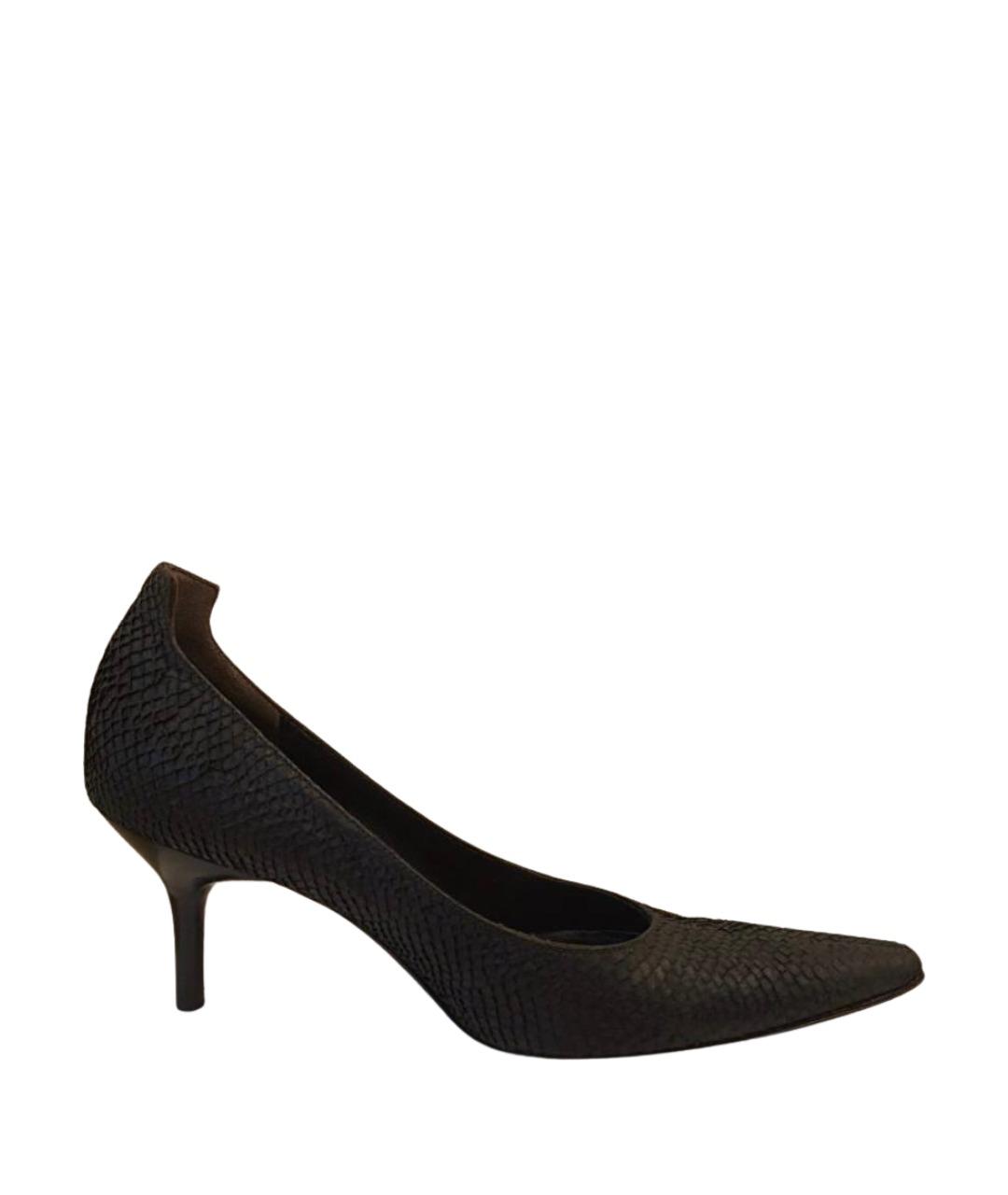 HELMUT LANG Черные туфли из экзотической кожи, фото 1