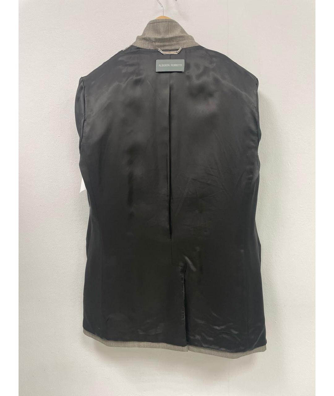 ALBERTA FERRETTI Бежевый шерстяной жакет/пиджак, фото 3